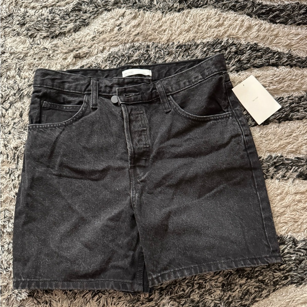 OAK + FORT Black High Waist Women Shorts